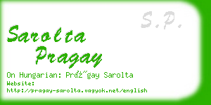 sarolta pragay business card